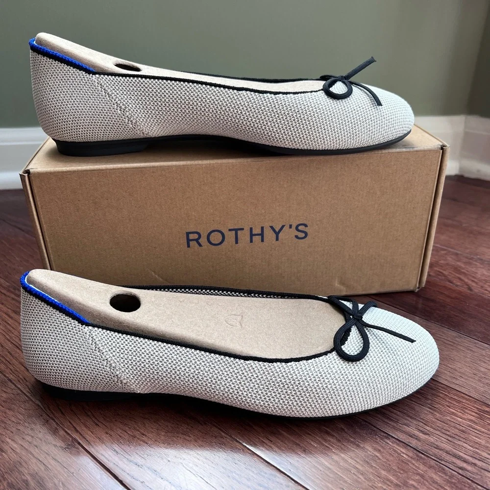 Rothy’s Ballet Flat in Diamond Metallic (size 7 - never worn) - Picture 1 of 7